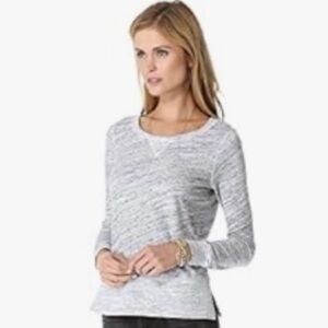 Splendid - Space Dye Active Pullover Shirt - Size Small - Ash Gray